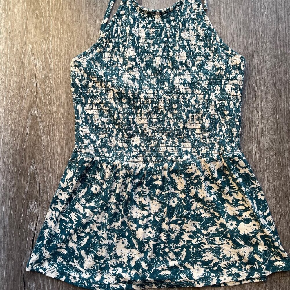 Maurices printed shirred halter top